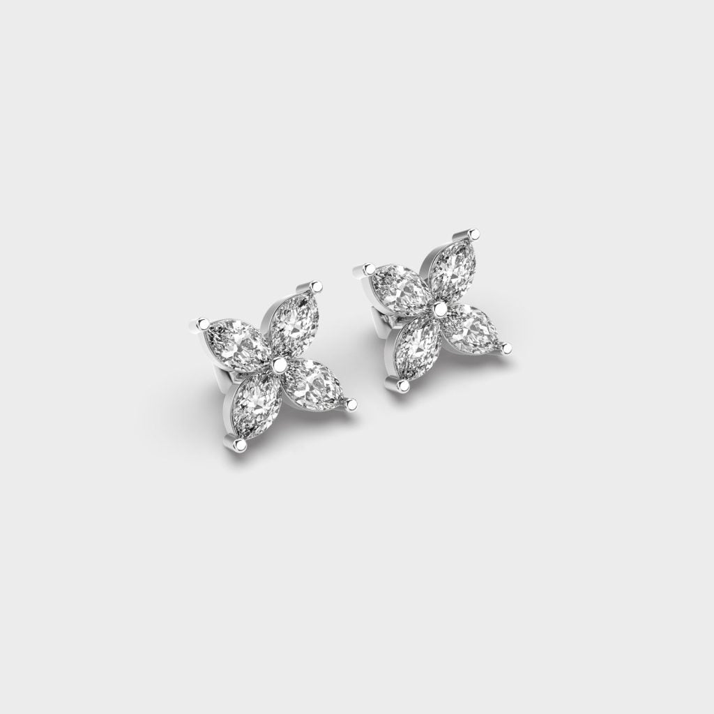 0.77 Carat Marquise Lab-Grown Diamond Earrings
