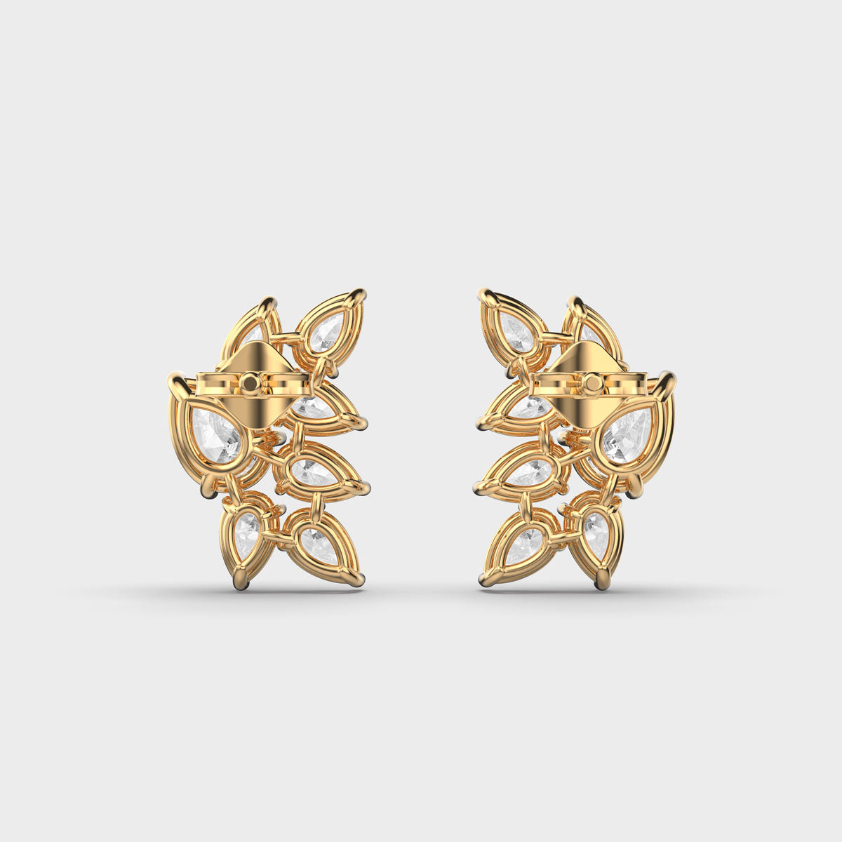 3.50 Carat Pear-Cut Clustered Lab-Grown Diamond Earrings