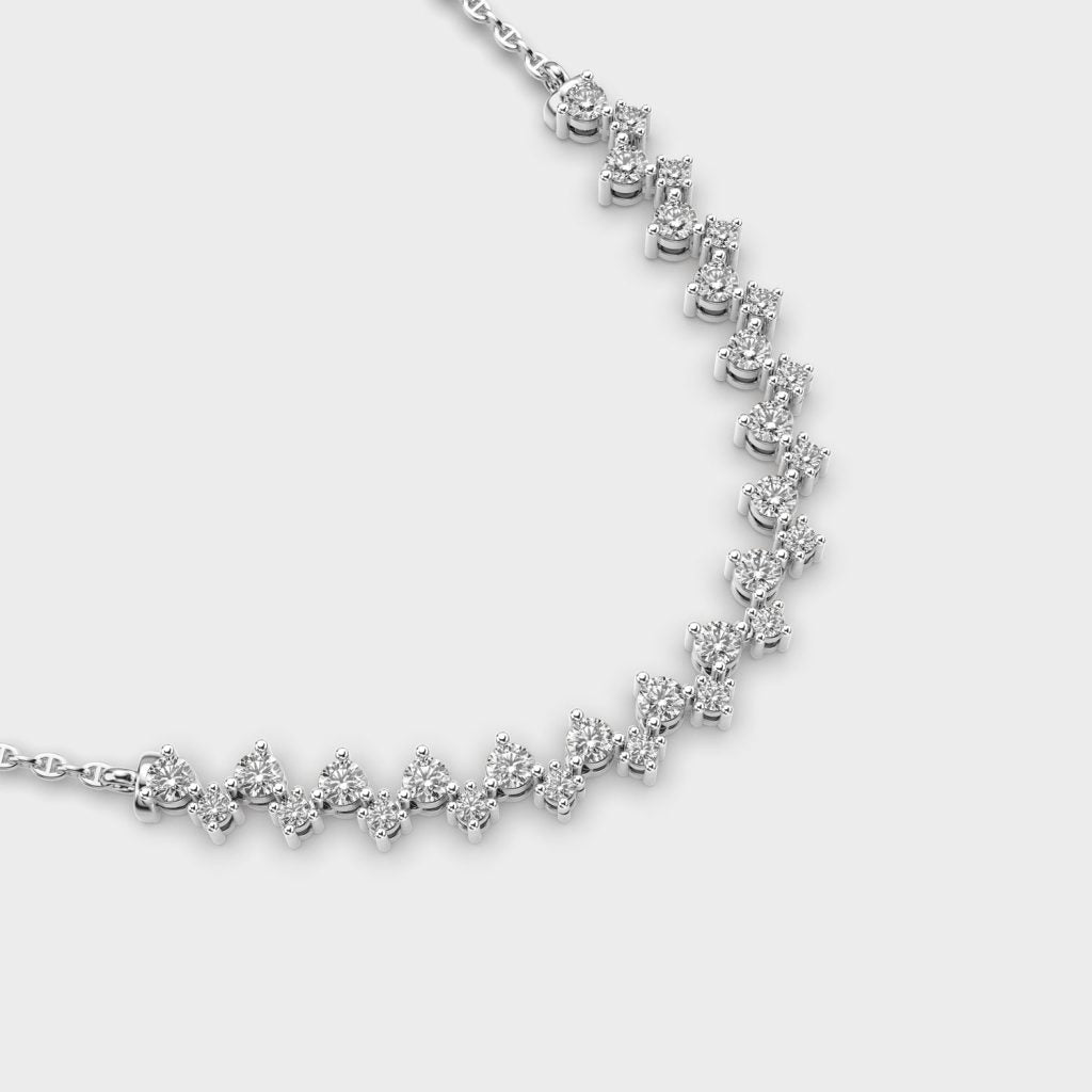 1.35 Ct. Zigzag Lab-Grown Diamond Necklace