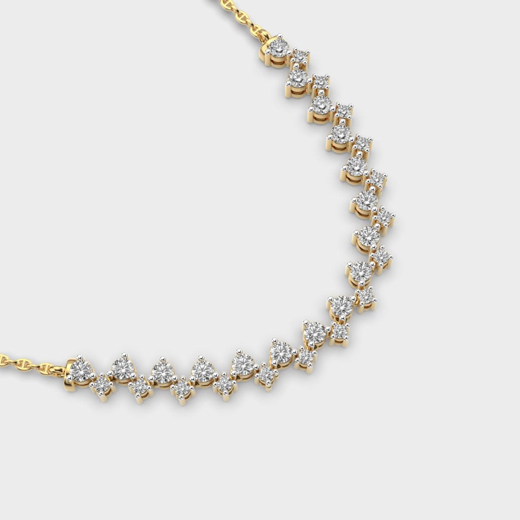 1.35 Ct. Zigzag Lab-Grown Diamond Necklace