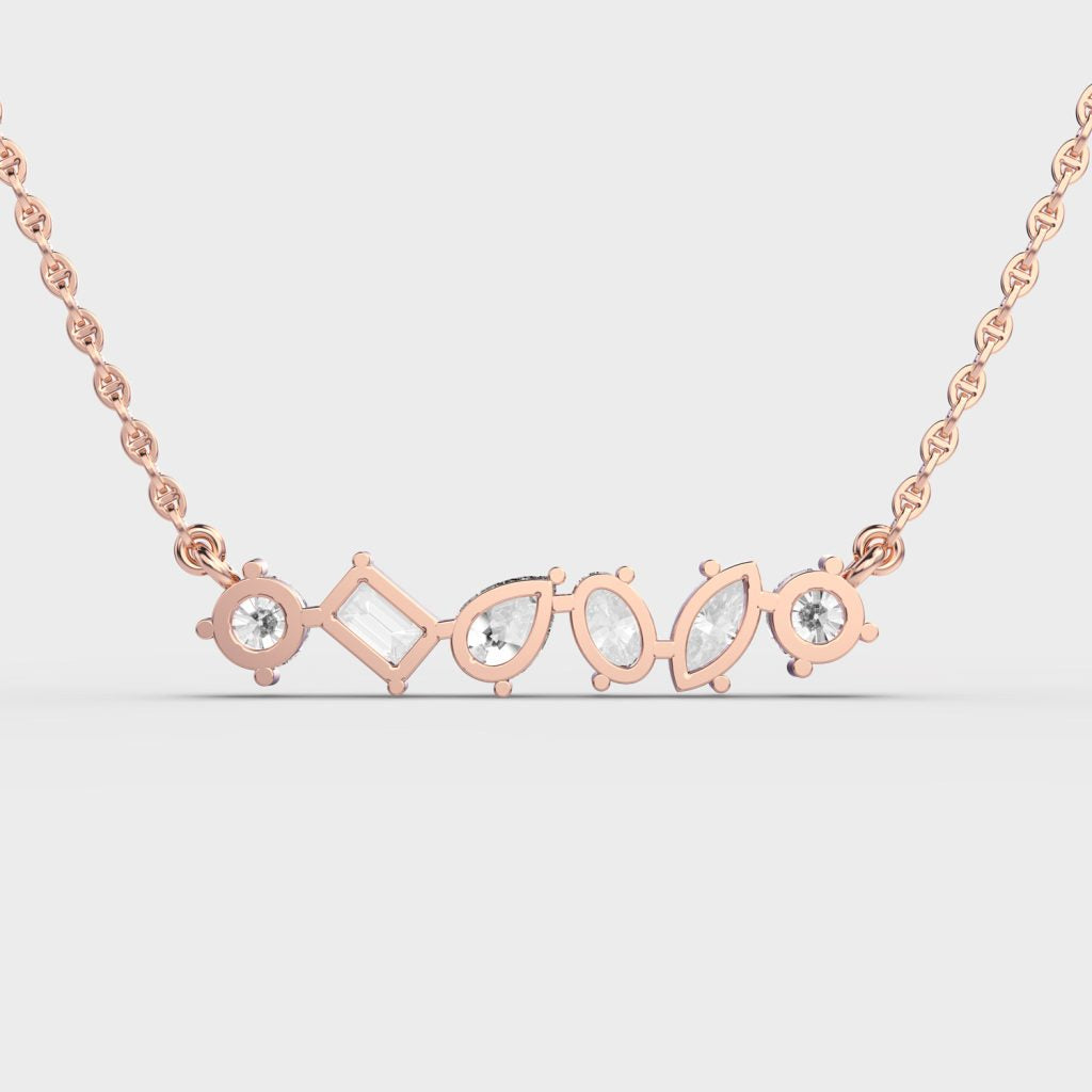 5 Multi-Shape Lab-Grown Diamond Necklace