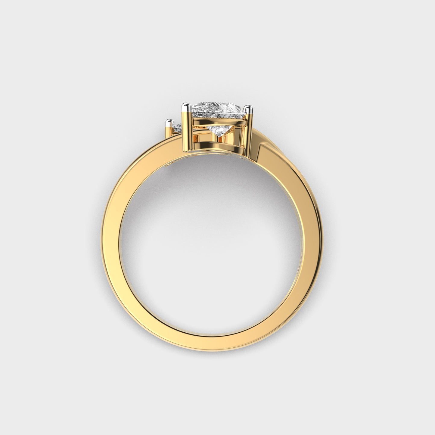 1.02 Carat Twist Princess Cut Lab-Grown Diamond Ring