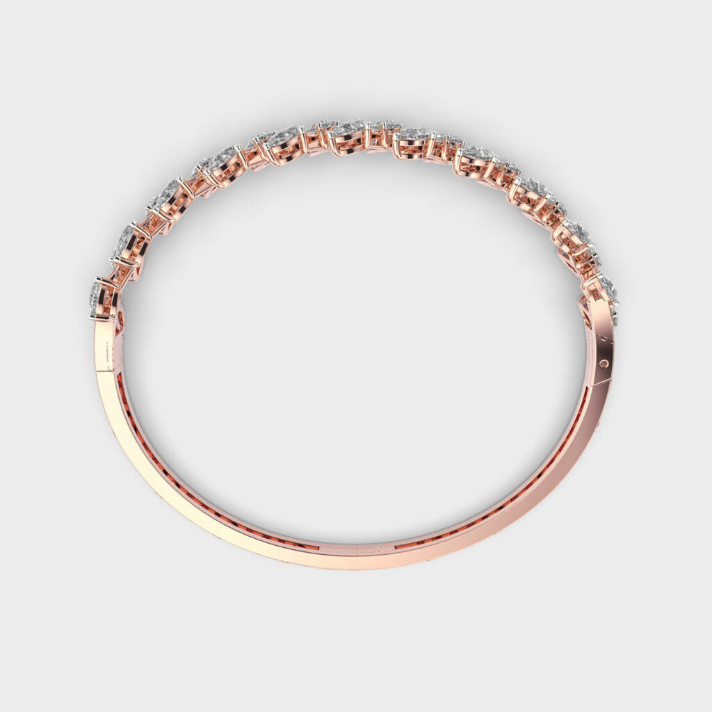 3.45 Carat Leafy Lab-Grown Diamond Bracelet