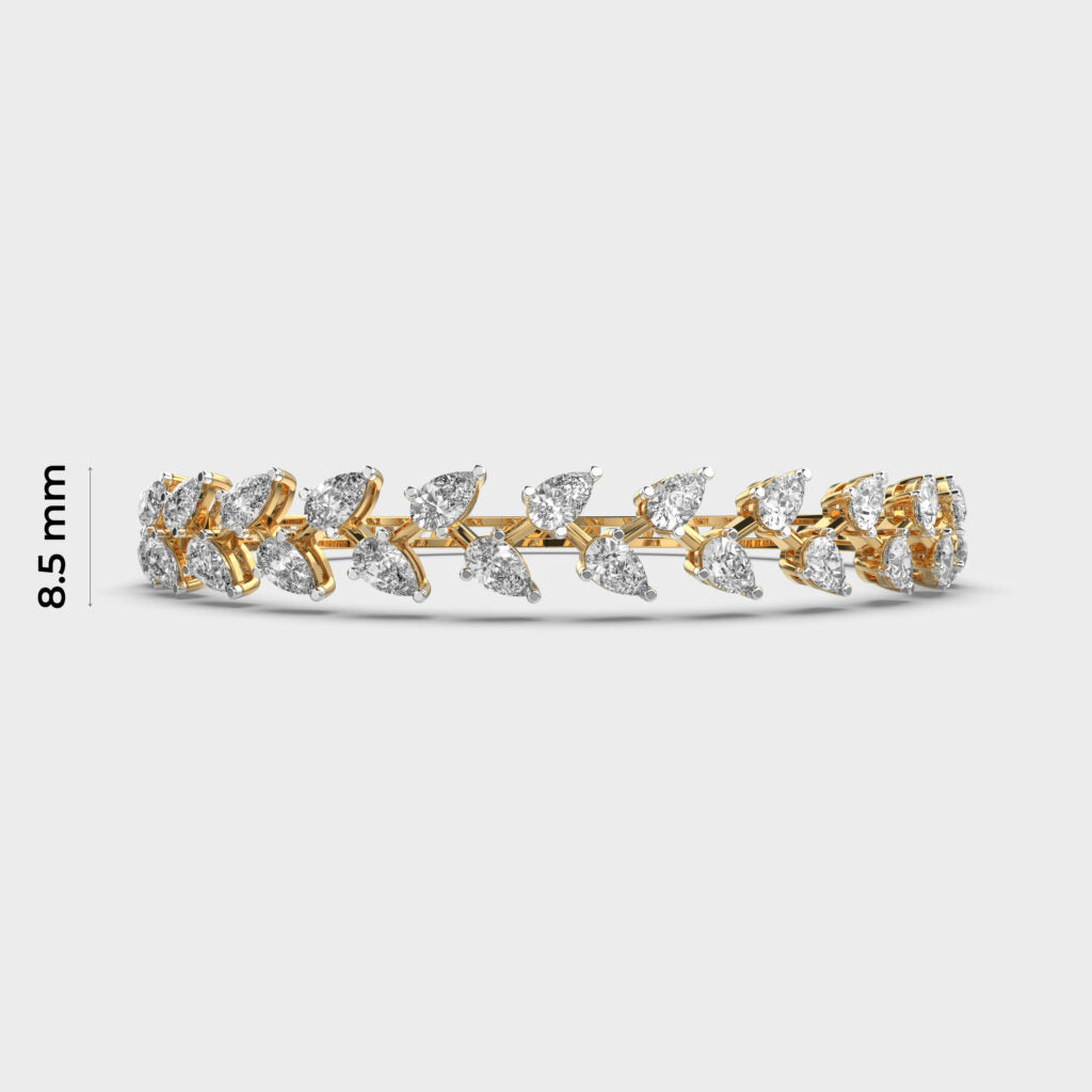 3.45 Carat Leafy Lab-Grown Diamond Bracelet