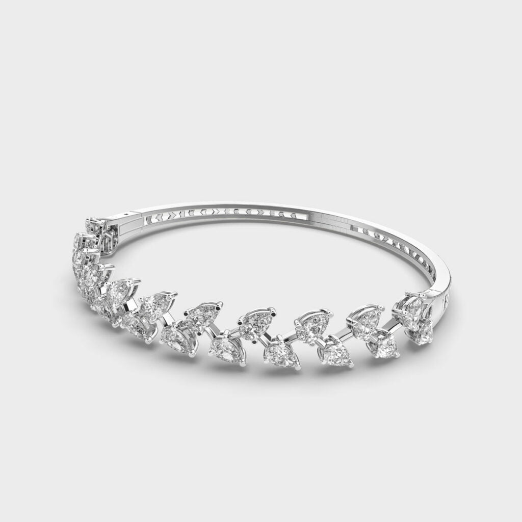 3.45 Carat Leafy Lab-Grown Diamond Bracelet