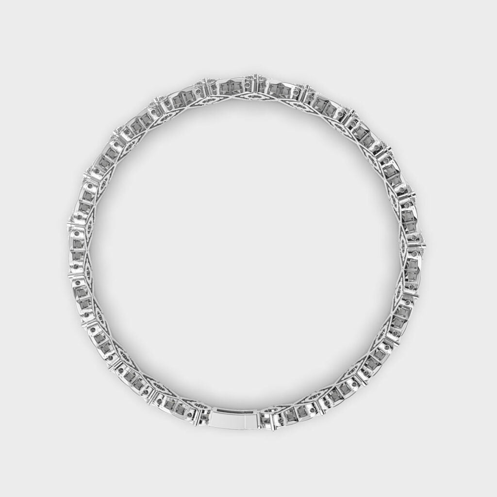 2.75 Carat Cross and Nought Lab-Grown Diamond Bracelet