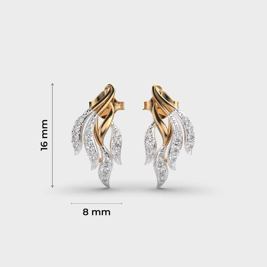 0.24 Ct Fire Clustered Lab-Grown Diamond Earrings