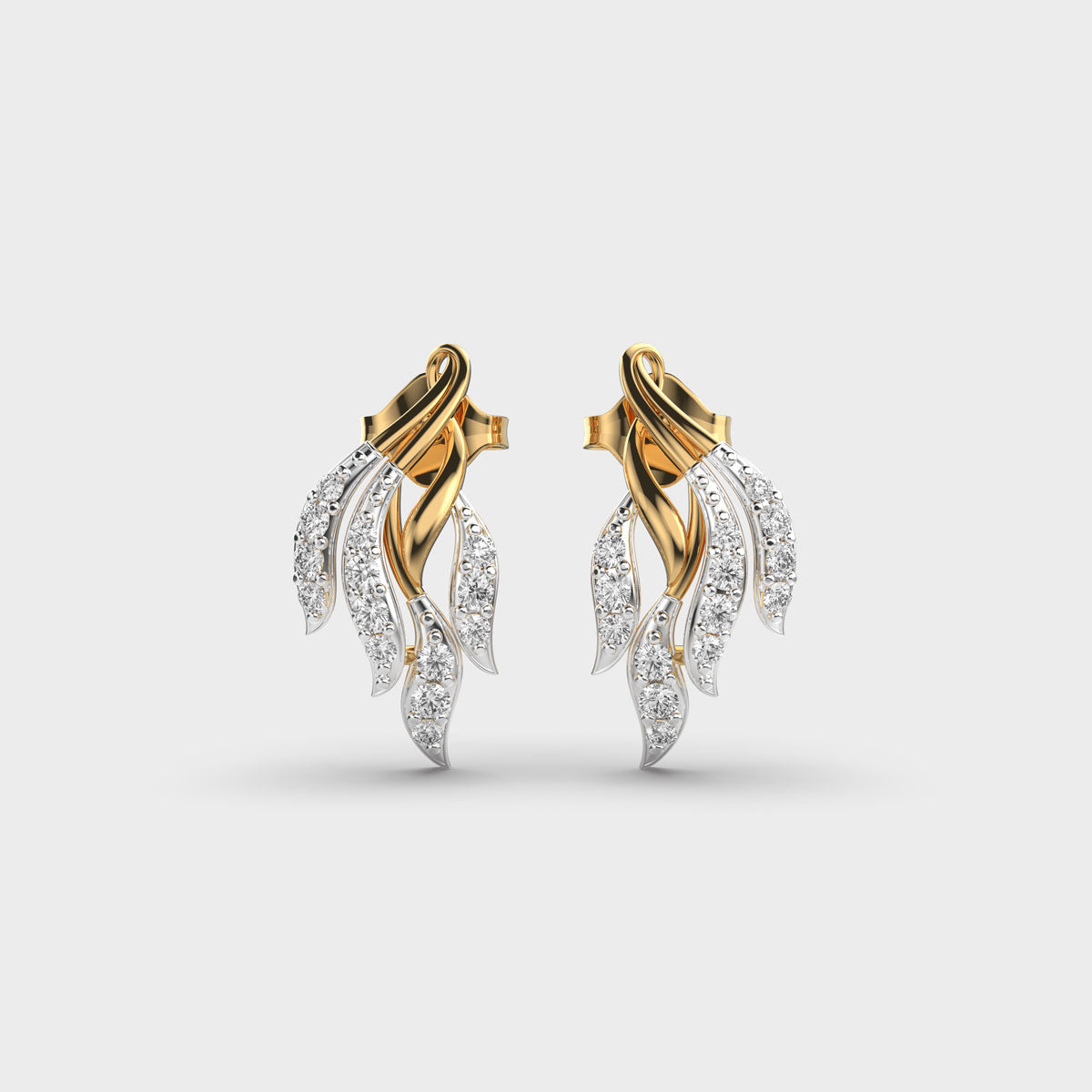 0.24 Ct Fire Clustered Lab-Grown Diamond Earrings