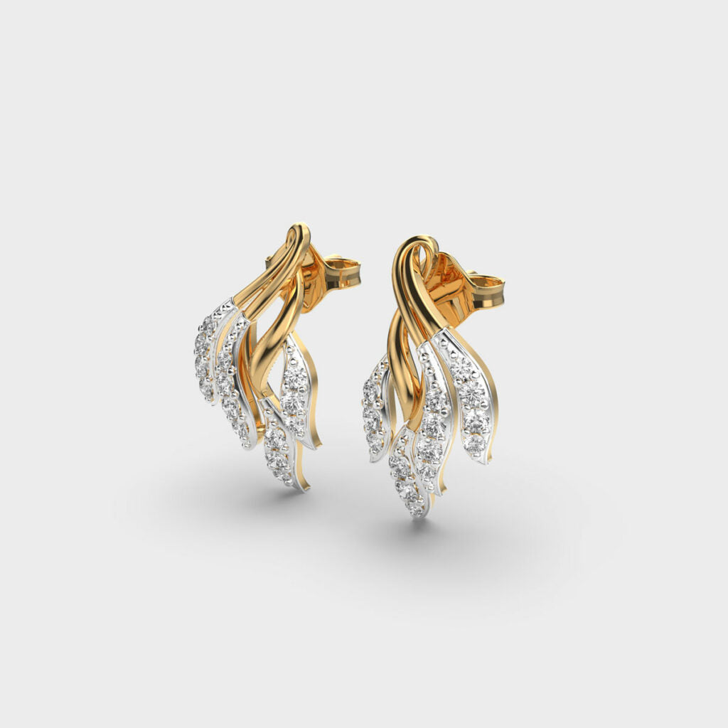 0.24 Ct Fire Clustered Lab-Grown Diamond Earrings