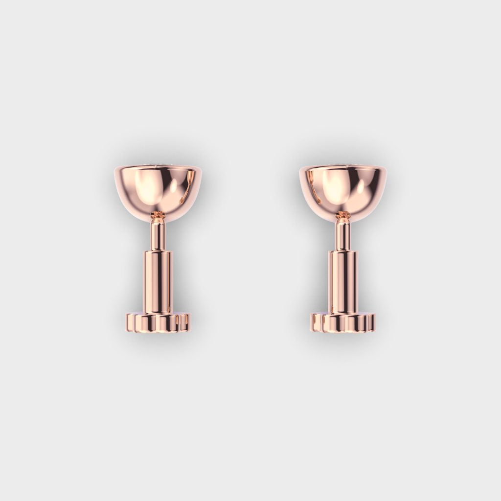 0.34 Carat Round Lab-Grown Diamond Earrings