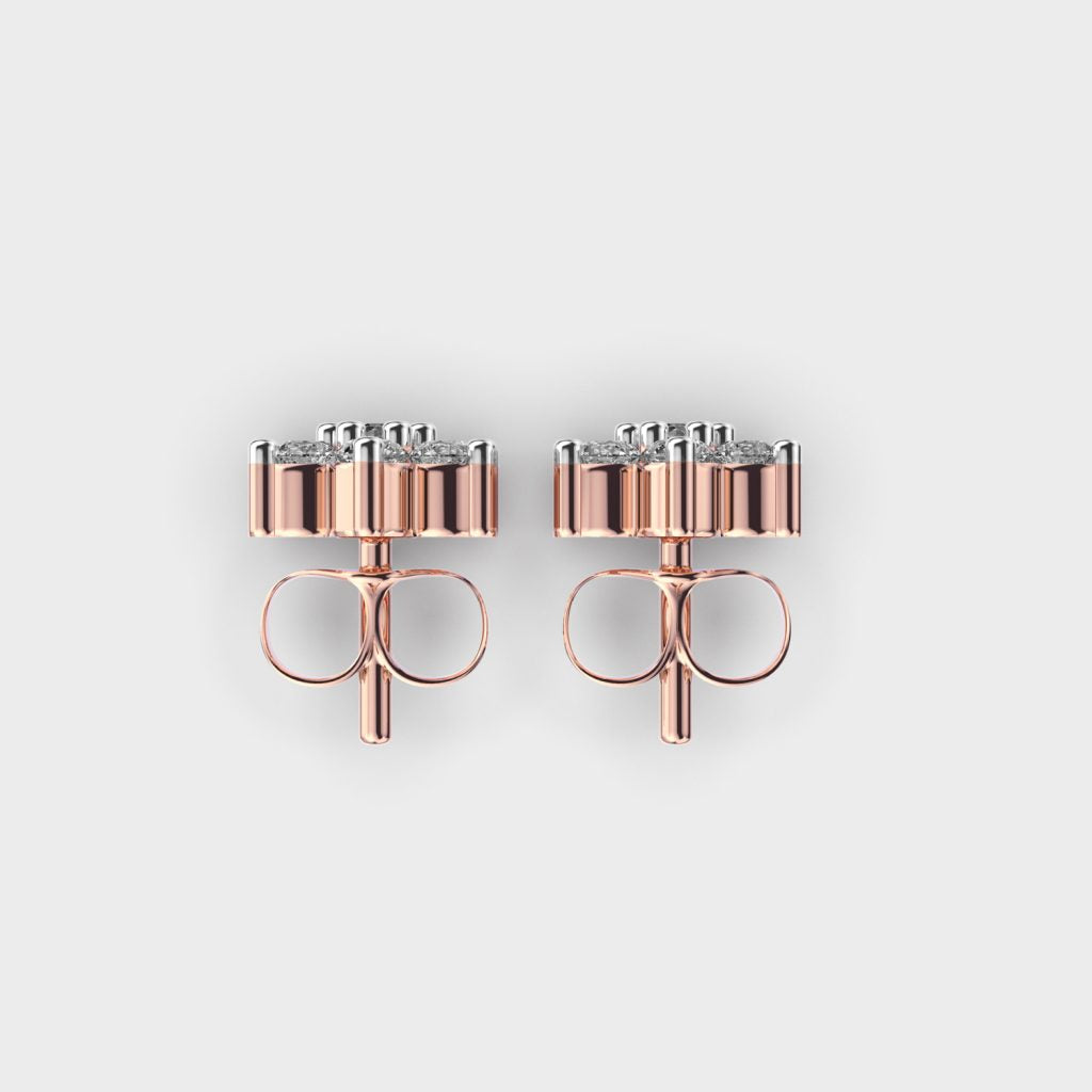 0.14 Carat Flower Lab-Grown Diamond Earrings