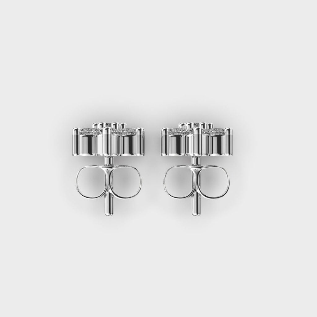 0.14 Carat Flower Lab-Grown Diamond Earrings