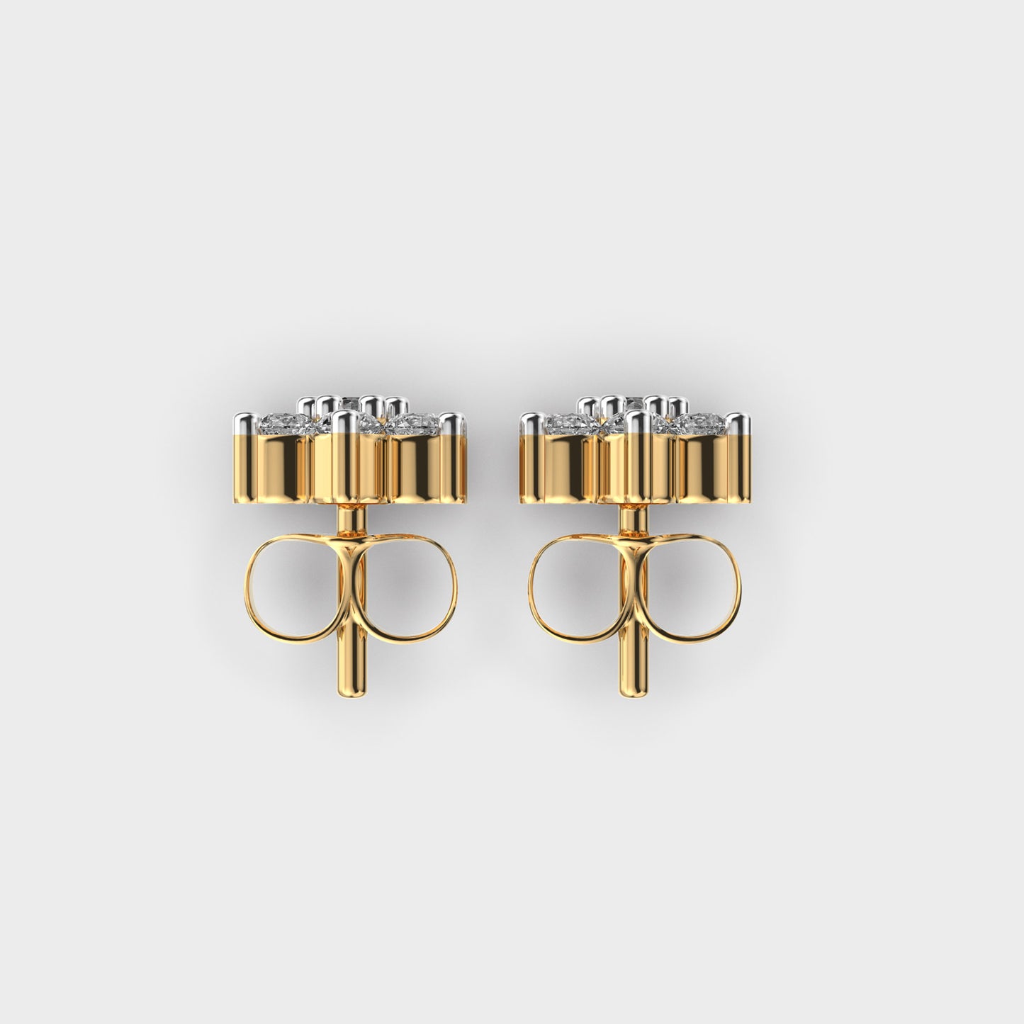 0.14 Carat Flower Lab-Grown Diamond Earrings