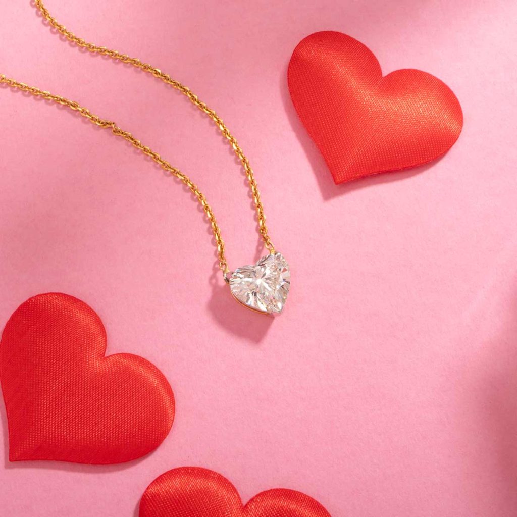 2.5 Carat Solitaire Heart Lab-Grown Diamond Necklace