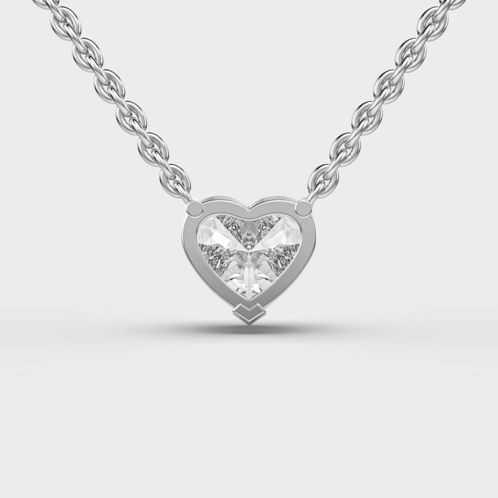 2.5 Carat Solitaire Heart Lab-Grown Diamond Necklace