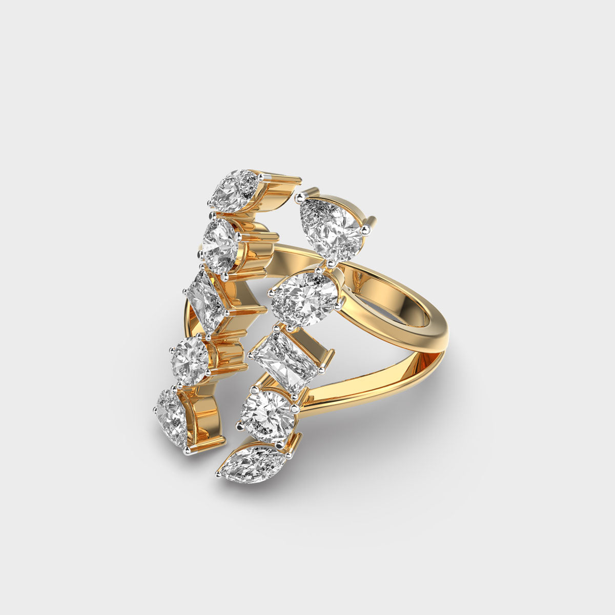2.19 Carat 5 Multi-Shape Lab-Grown Diamond Ring