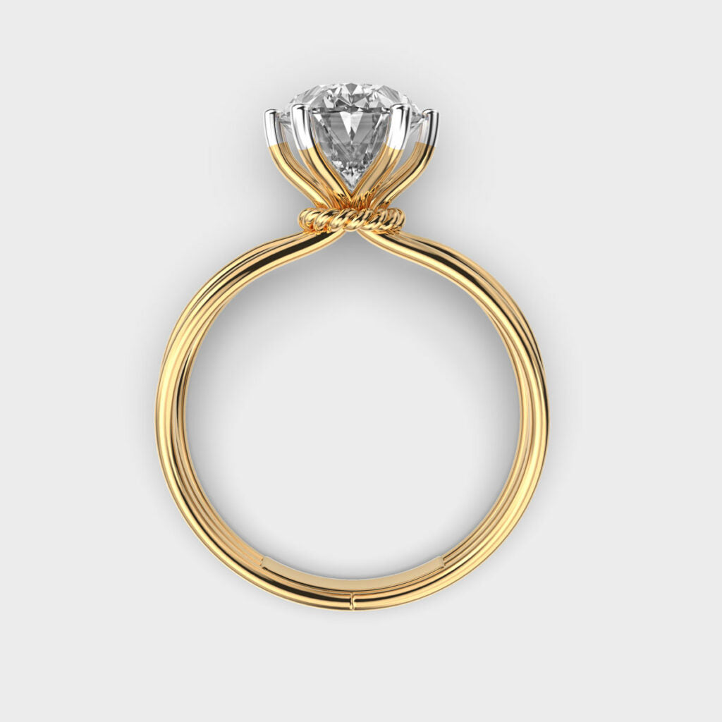 2 Carat Twist Oval Lab-Grown Diamond Ring