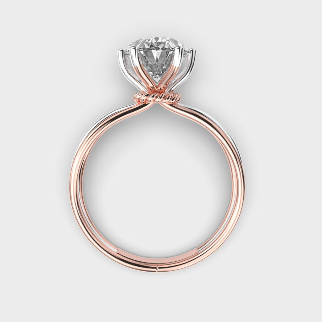 2 Carat Twist Oval Lab-Grown Diamond Ring