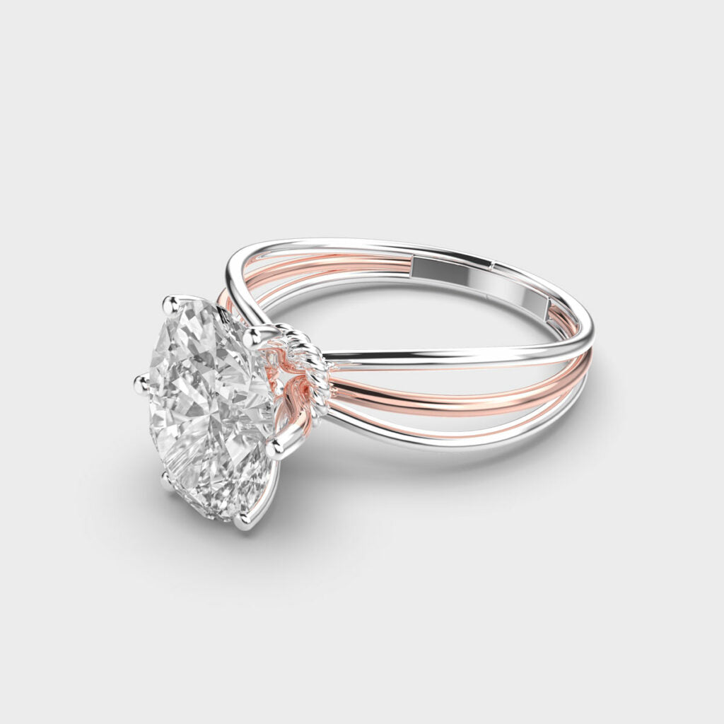 2 Carat Twist Oval Lab-Grown Diamond Ring