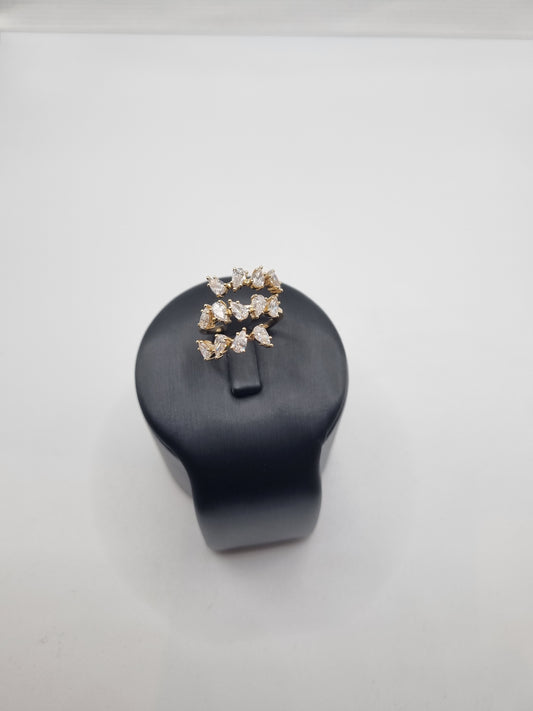 2.6ctw Pear Cut Lab-Grown Diamond Ring in 18K White Gold, Gold weight: approx. 6.8g, Size: US 6.25