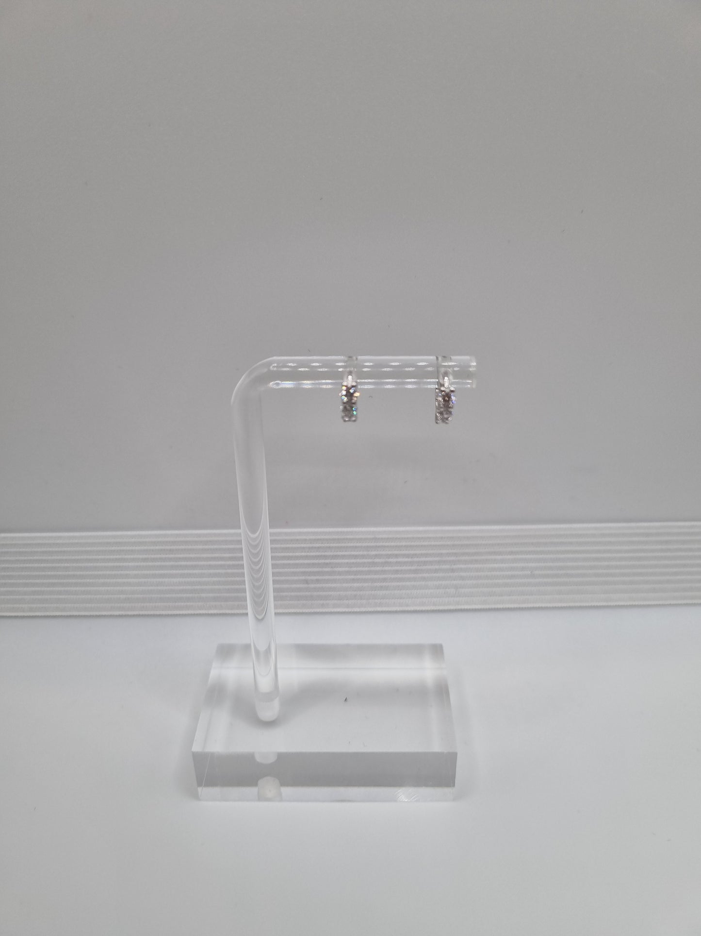 0.4ctw IGI Certified Round Lab-Grown Diamond Earrings in 18K White Gold, Gold weight: approx. 1.8g