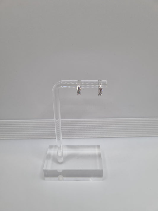 0.4ctw IGI Certified Round Lab-Grown Diamond Earrings in 18K White Gold, Gold weight: approx. 1.8g