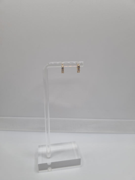 0.4ctw IGI Certified Round Lab-Grown Diamond Earrings in 18K Yellow Gold, Gold weight: approx. 1.8g