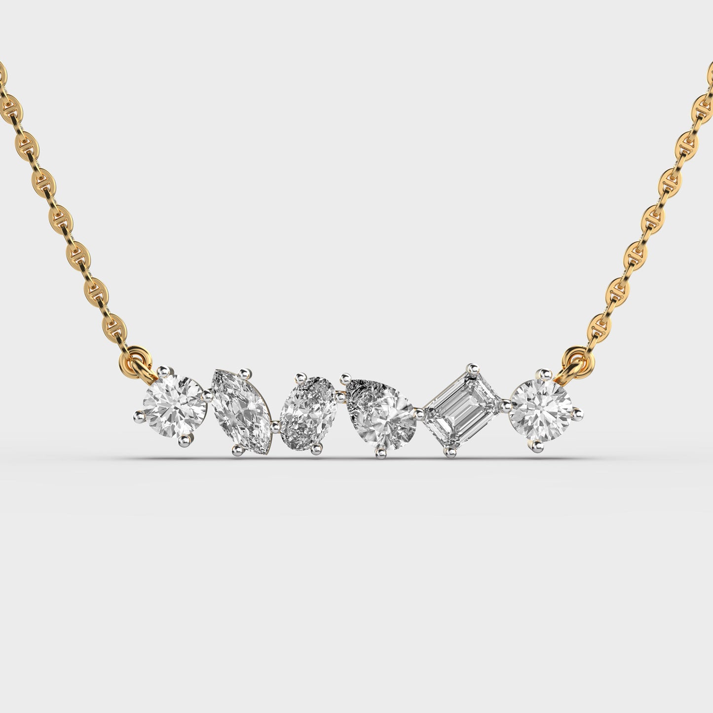 5 Multi-Shape Lab-Grown Diamond Necklace