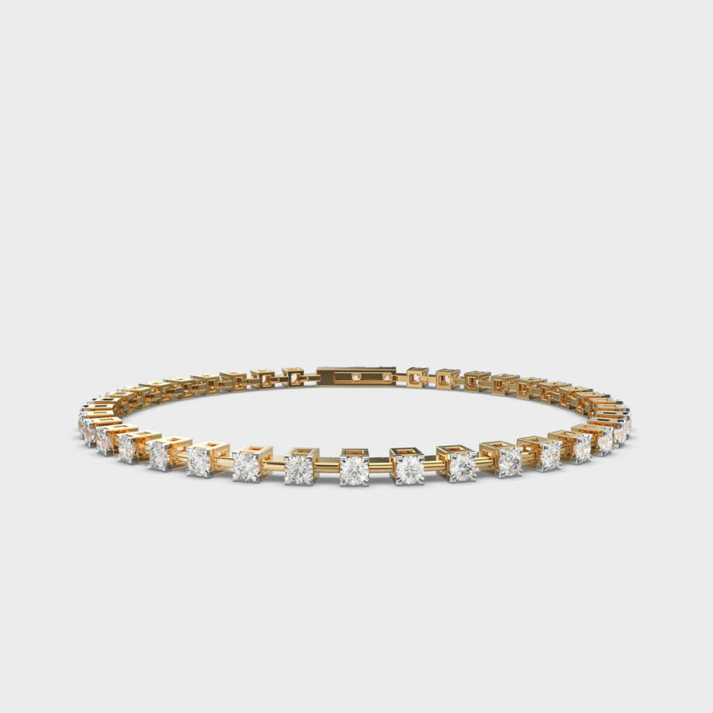 2 Carat Dot and Dash Tennis Lab-Grown Diamond Bracelet
