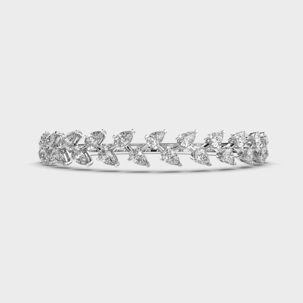 3.45 Carat Leafy Lab-Grown Diamond Bracelet