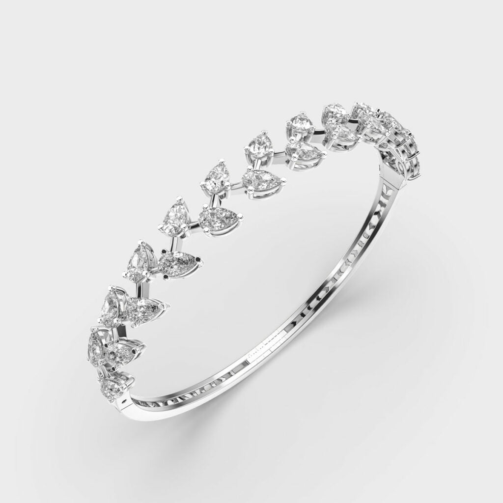 3.45 Carat Leafy Lab-Grown Diamond Bracelet