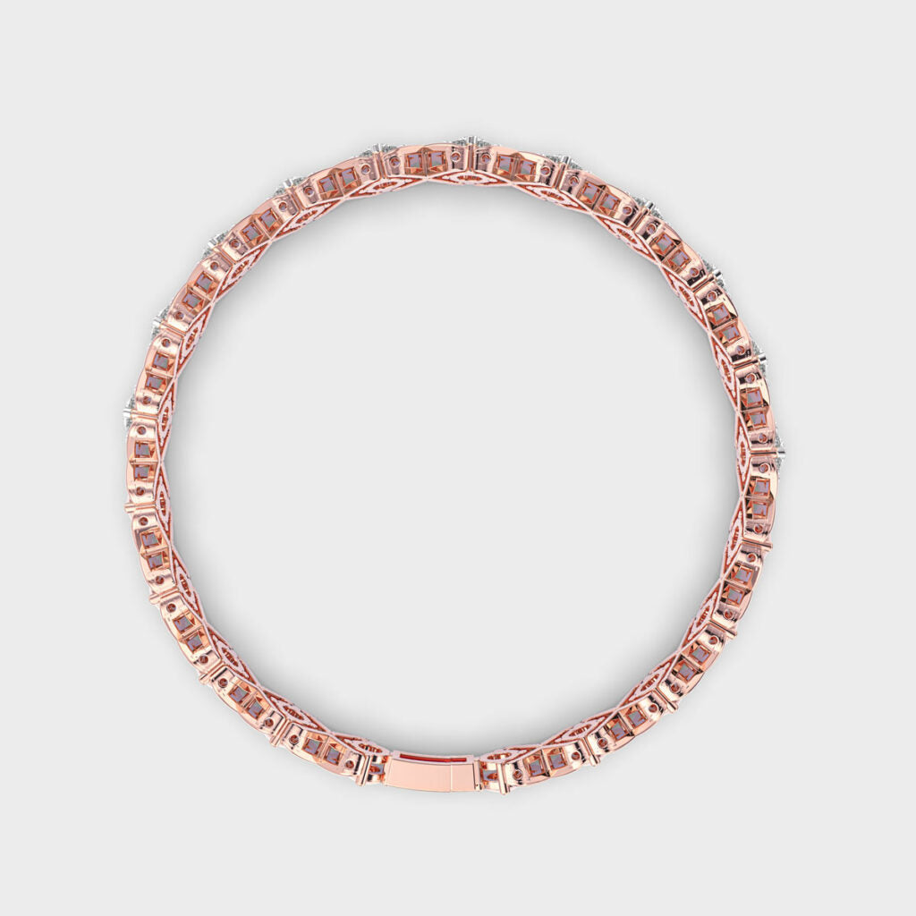 2.75 Carat Cross and Nought Lab-Grown Diamond Bracelet
