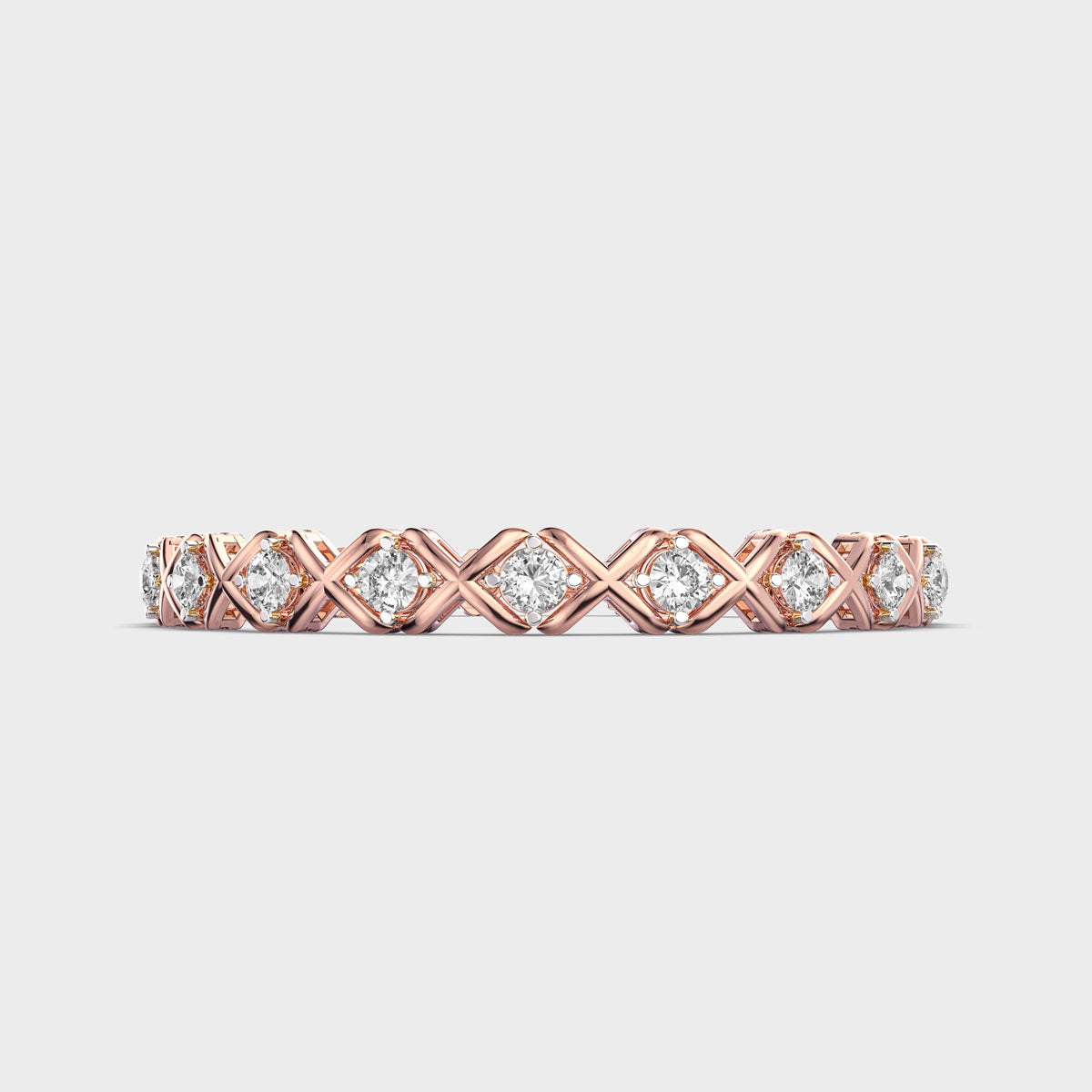 2.75 Carat Cross and Nought Lab-Grown Diamond Bracelet