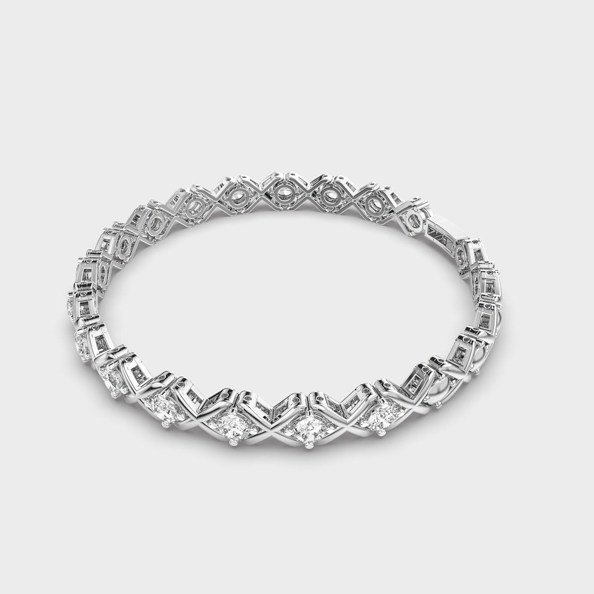 2.75 Carat Cross and Nought Lab-Grown Diamond Bracelet
