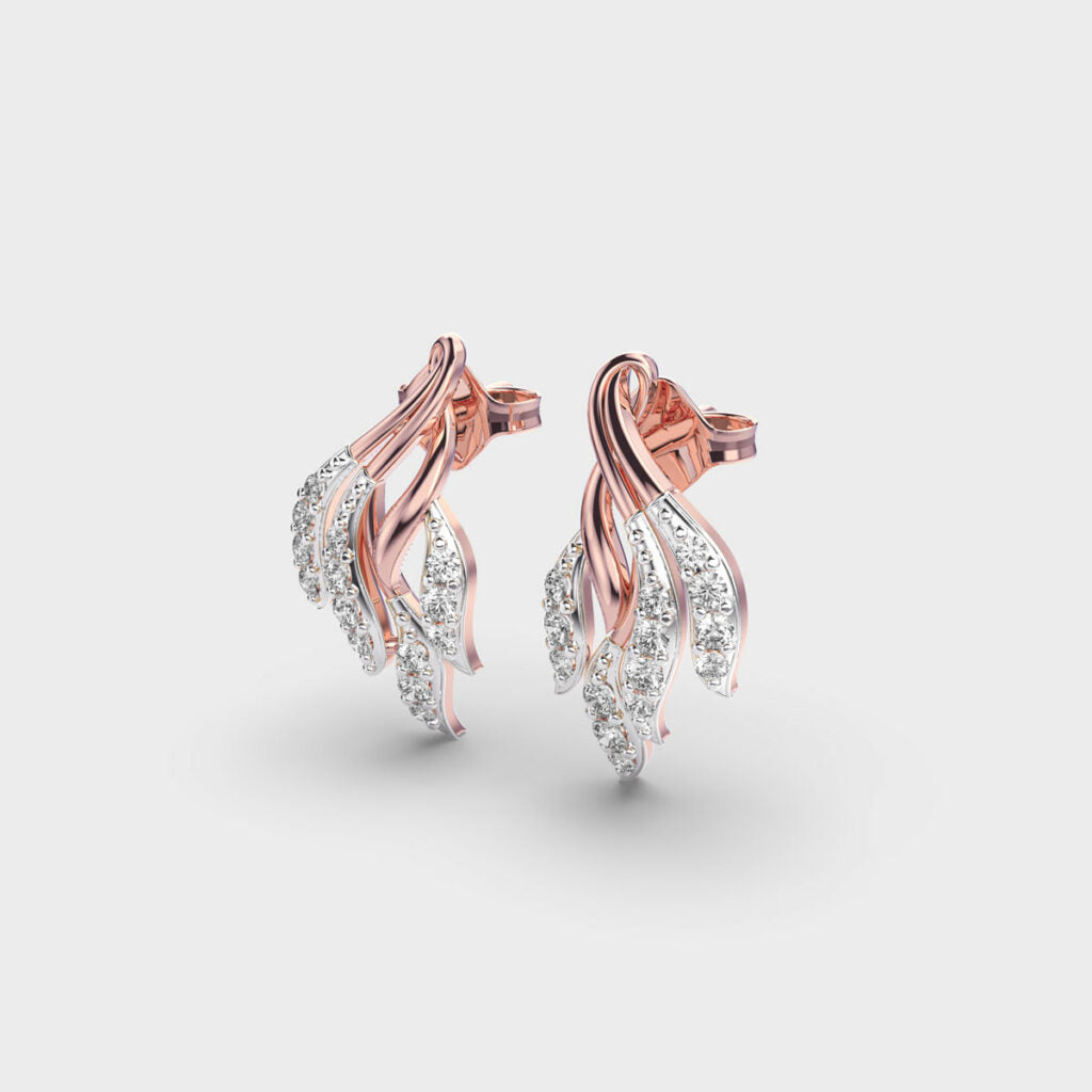 0.24 Ct Fire Clustered Lab-Grown Diamond Earrings