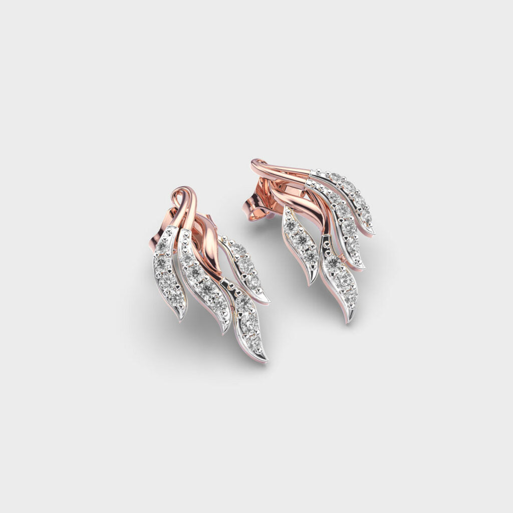 0.24 Ct Fire Clustered Lab-Grown Diamond Earrings