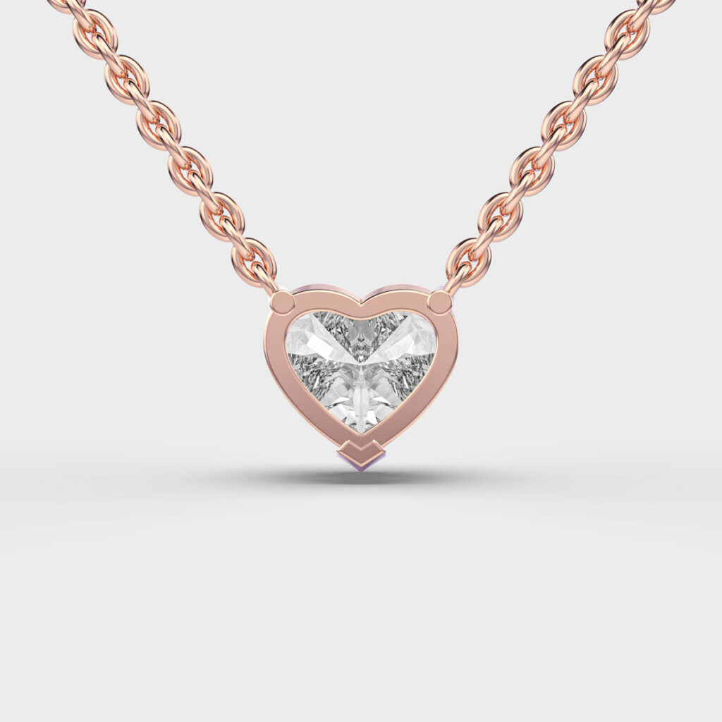 2.5 Carat Solitaire Heart Lab-Grown Diamond Necklace