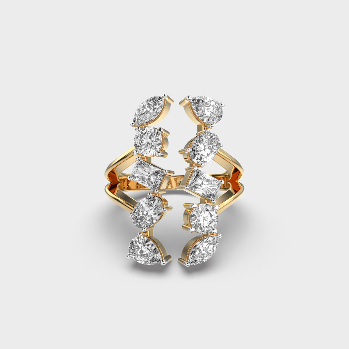 2.19 Carat 5 Multi-Shape Lab-Grown Diamond Ring