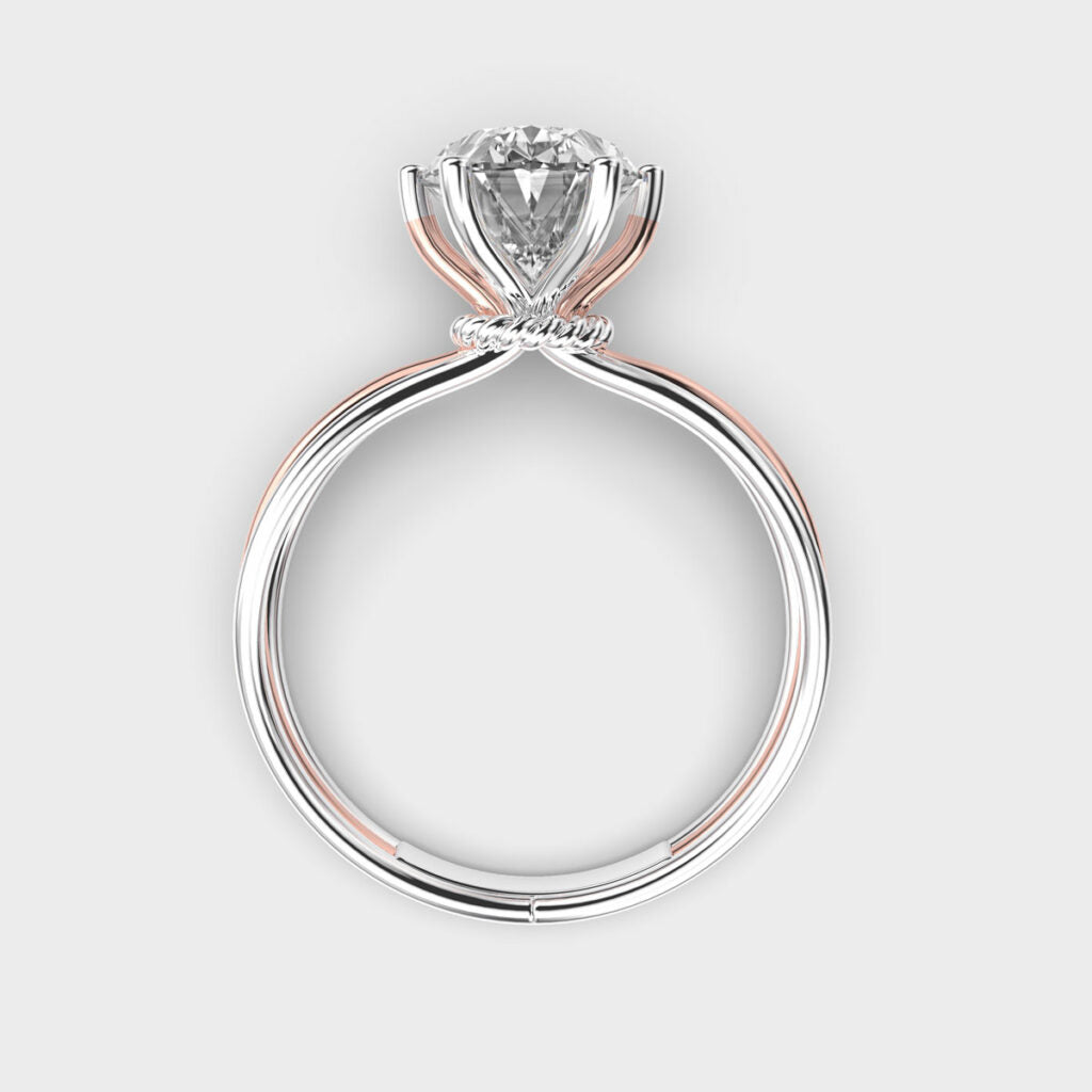 2 Carat Twist Oval Lab-Grown Diamond Ring