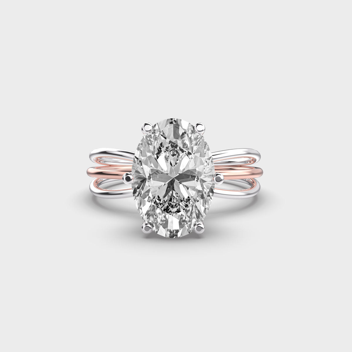 2 Carat Twist Oval Lab-Grown Diamond Ring
