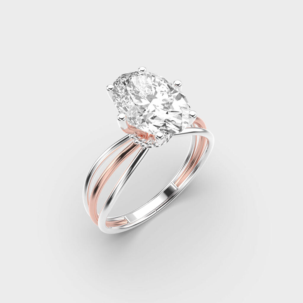 2 Carat Twist Oval Lab-Grown Diamond Ring